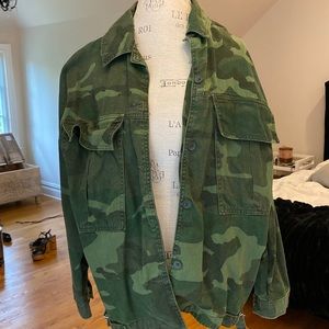 Army green camp jacket